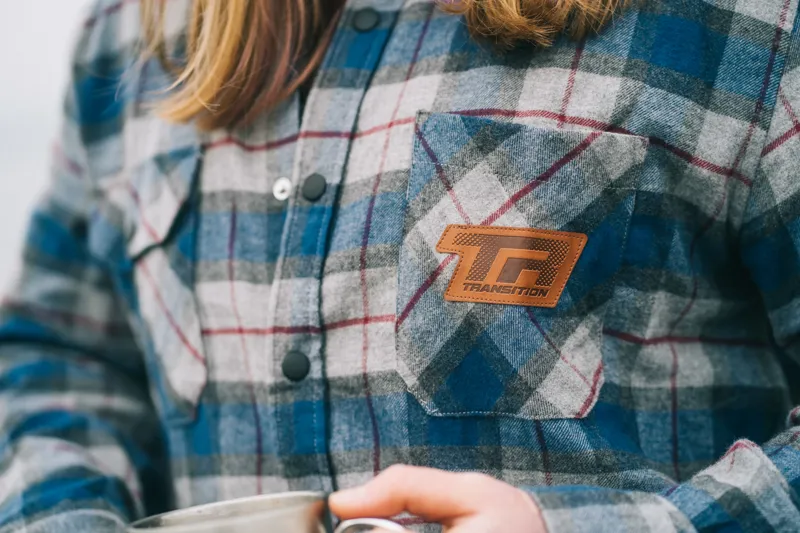 Transition Huckit Flannel Long Sleeve Shirt Midnight Blue Large-2